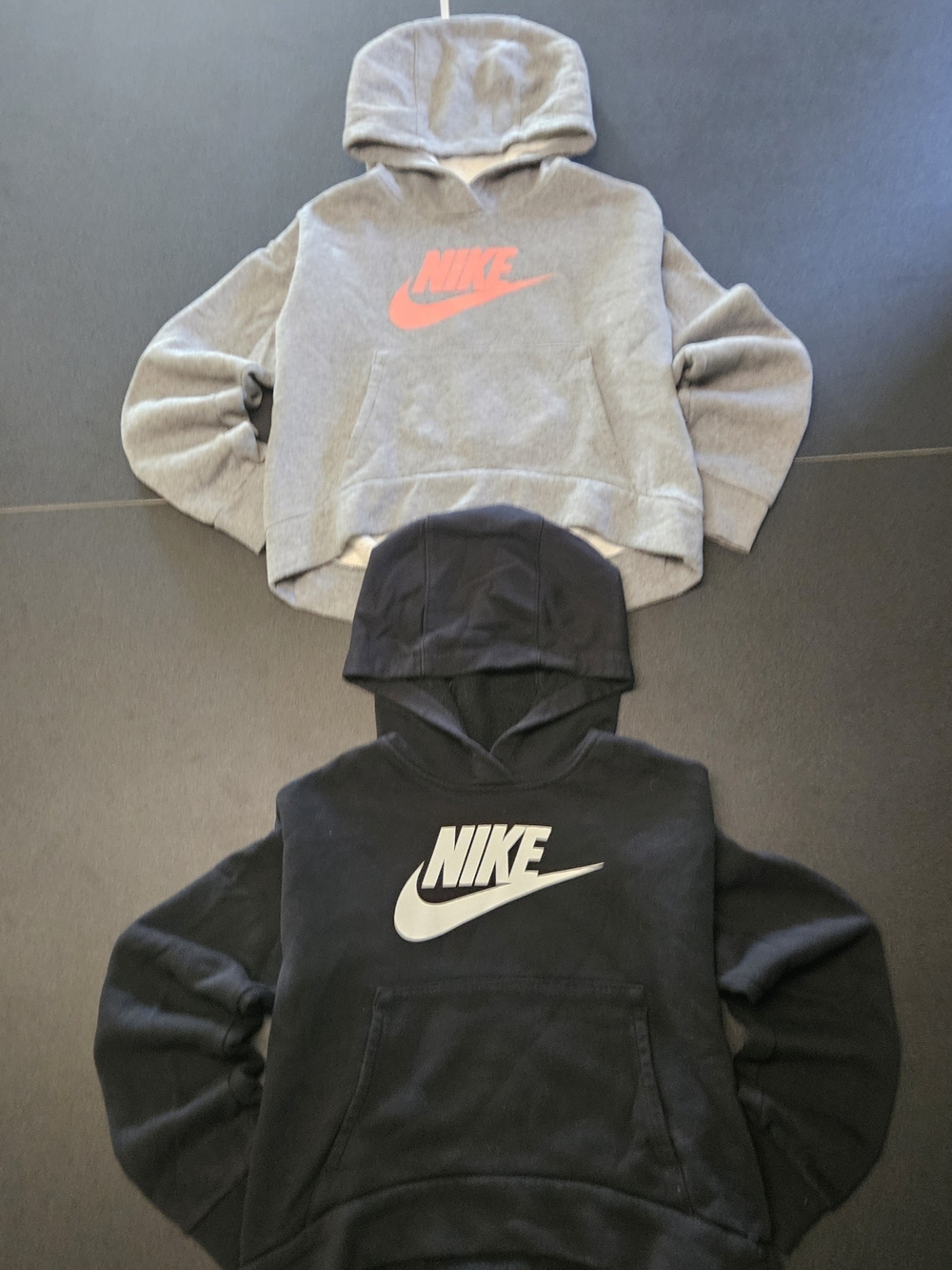 Nike Hoodies in Gray with Coral Logo & Black with White Logo